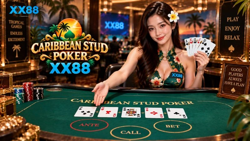 Caribbean Stud Poker XX88 – Luật Chơi, Cửa Cược & Hướng Dẫn